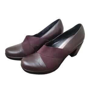 Dansko Women's Heels in Brown and Burgundy